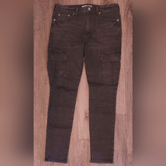 PacSun Men's Black Stacked Skinny Jeans Size 32 x 30 Denim Stretchy Distressed - Picture 1 of 12